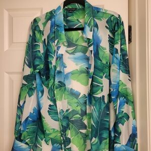 Tropical Leaf Print Kimono Tommy Bahama